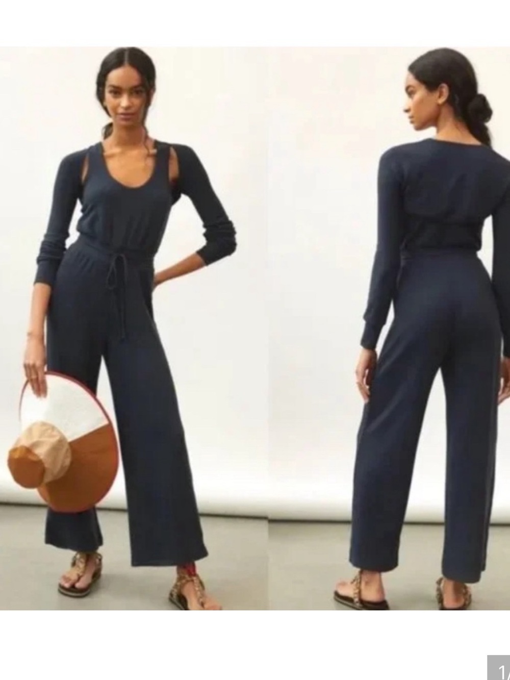 Daily Practice Anthropologie Navy Jumpsuit